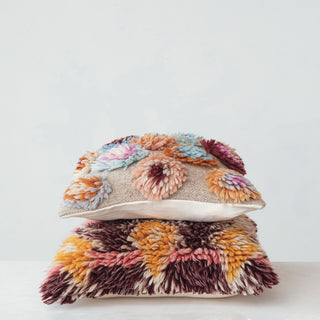 cotton candy shag pillow