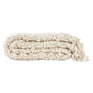 cream cable knit throw