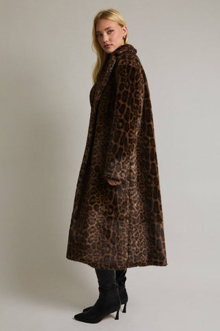 long leopard print coat