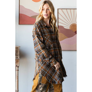 copper mineral washed flannel