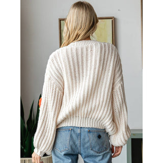 coral flower cardi