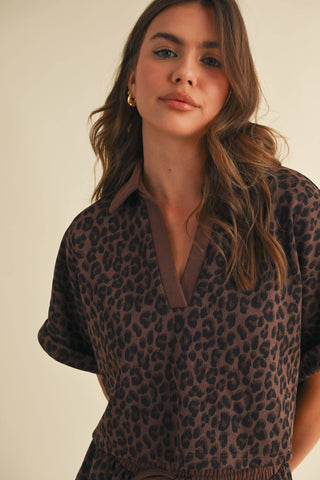 leopard crop set