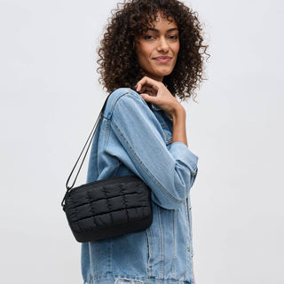 inspiration — quilted puffer nylon crossbody