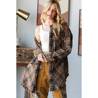 copper mineral washed flannel