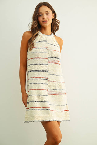 americana striped knit dress