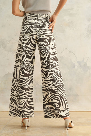 zebra print stretch pants
