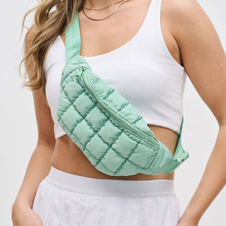resurgence — quilted puffer nylon belt bag